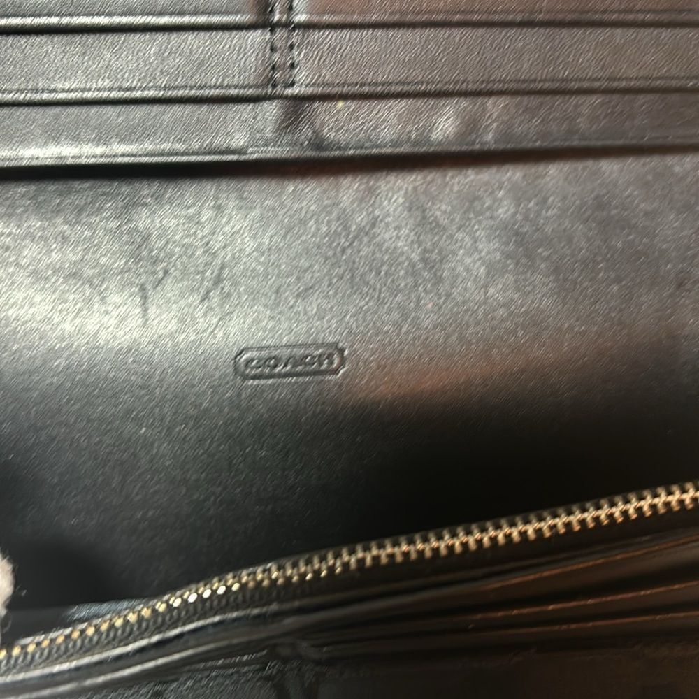 Coach Signature Jacquard & Leather Credit Card Wallet - Picture 7 of 11